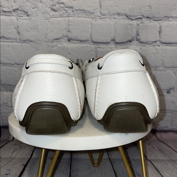 Alfani Mens White Leather Driving Loafers Sz 11M Great condition! - Picture 2 of 7